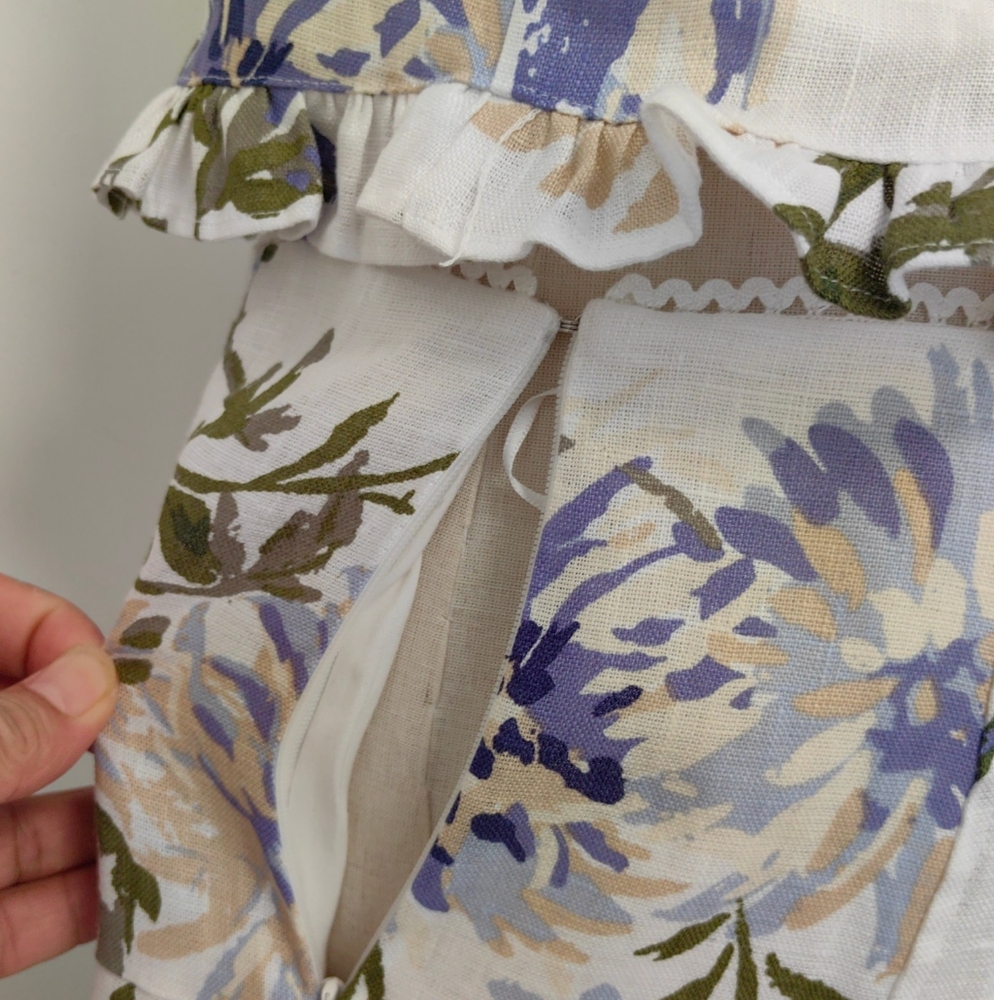 Reformation Anatolia Linen Two Piece Top And Skirt Set - Picture 14 of 15